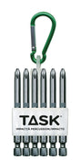 Task Tools Phillips 3 in. L Carabiner Bit Clip Steel 6 pc