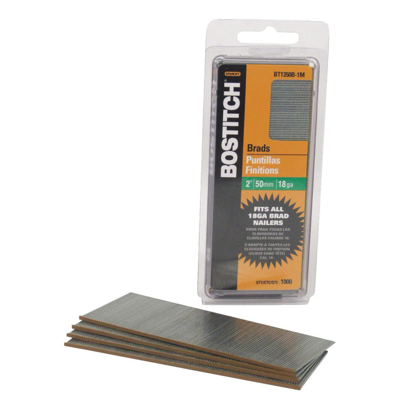 Bostitch 18 Ga. X 2 in. L Coated Steel Brad Nails 1000 pk