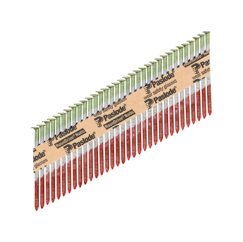 Paslode RounDrive 3-1/4 in. L Angled Strip Hot-Dip Galvanized Framing Nails 30 deg 2,000 pk