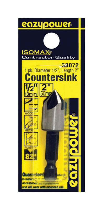 Eazypower Isomax 1/2 in. X 1/2 inch  D Tool Steel Countersink Countersink Bit 1 pc
