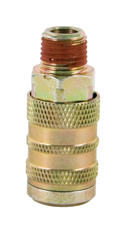 Bostitch Steel Industrial Coupler 1/4 in. Male 1 pc