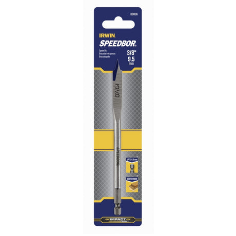 Irwin Speedbor 3/8 in. X 6 in. L Carbon Steel Wood Boring Bit Hex Shank 1 pc