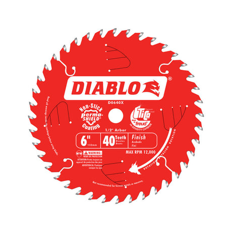 Diablo 6 in. D X 1/2 in. TiCo Hi-Density Carbide Finish Saw Blade 40 teeth 1 pk