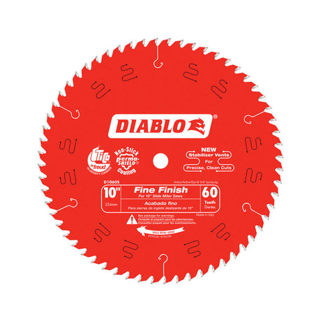 Diablo 10 in. D X 5/8 in. Fine Finish TiCo Hi-Density Carbide Circular Saw Blade 60 teeth 1 pk