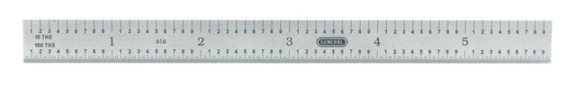 General 6 in. L X 1/2 in. W Stainless Steel Precision Rule Metric