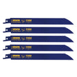 Irwin WeldTec 8 in. Bi-Metal Reciprocating Saw Blade 10 TPI 5 pc