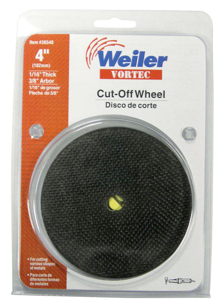 Weiler Vortec 4 in. D X 3/8 in. Aluminum Oxide Cut-Off Wheel 1 pc