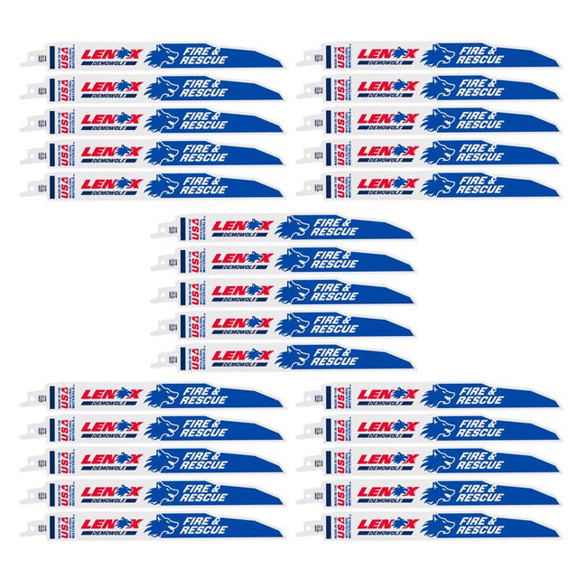 LENOX DEMOWOLF 9 in. Bi-Metal Reciprocating Saw Blade 10 TPI 25 pk