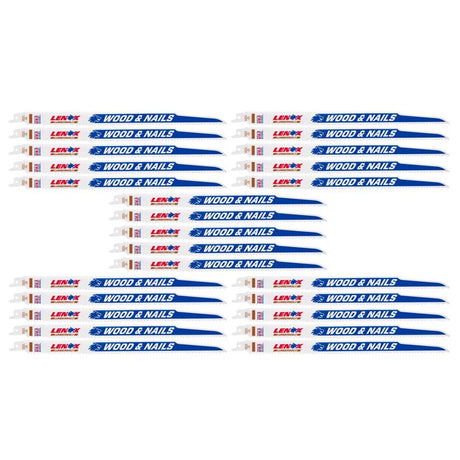LENOX LUMBERWOLF 12 in. Bi-Metal Reciprocating Saw Blade 6 TPI 25 pk