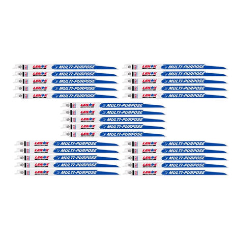LENOX MULTIWOLF 12 in. Bi-Metal WAVE EDGE Reciprocating Saw Blade 10/14 TPI 25 pk