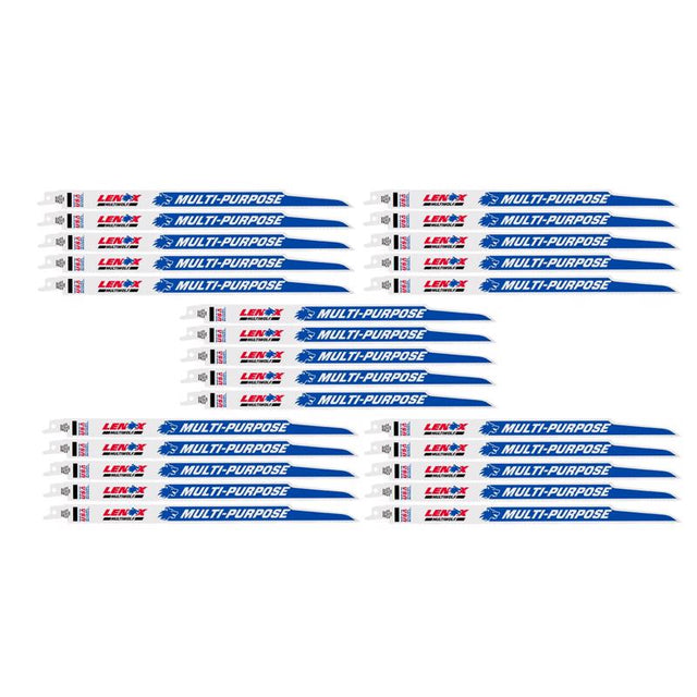 LENOX MULTIWOLF 12 in. Bi-Metal WAVE EDGE Reciprocating Saw Blade 10/14 TPI 25 pk