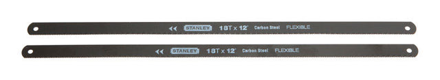 Stanley 12 in. High Carbon Steel Hacksaw Blade 18 TPI 2 pk