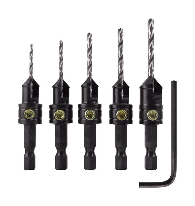 Make it Snappy 5/64 3/32 7/64 1/8 9/64 in. Steel Countersink Set 5 pc