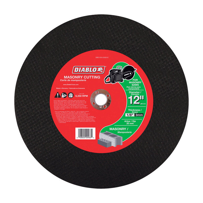 Diablo 12 in. D X 20 mm Silicon Carbide Masonry Cut-Off Disc 1 pc