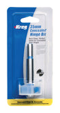 Kreg 35 mm X 3-1/4 in. L Carbide Tipped Concealed Hinge Drill Bit Round Shank 1 pc