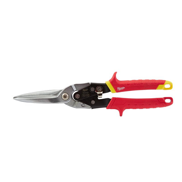 Milwaukee 11.5 in. Forged Alloy Steel Long Serrated Straight Aviation Snips 22 Ga. 1 pk
