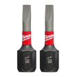 Milwaukee Shockwave Slotted 1/8 in. X 1 in. L Insert Bit Steel 2 pc