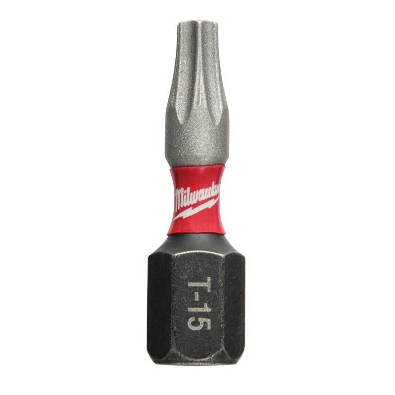 Milwaukee Shockwave Torx T15 X 1 in. L Impact Insert Bit Steel 2 pc