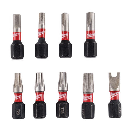 Milwaukee Shockwave Assorted 1 in. L Impact Security Insert Bit Set Steel 9 pc