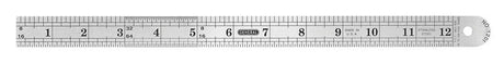 General 12 in. L X 1-3/4 in. W Stainless Steel Precision Rule Metric