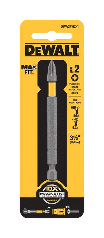 DeWalt Max Fit Phillips #2 X 3-1/2 in. L Power Bit S2 Tool Steel 1 pc