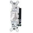 Leviton 15 amps Three Pole 3-Way Antimicrobial Treated Toggle Switch White 1 pk