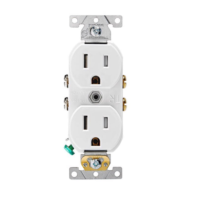 Leviton 15 amps 125 V Duplex White Outlet 5-15R 10 pk