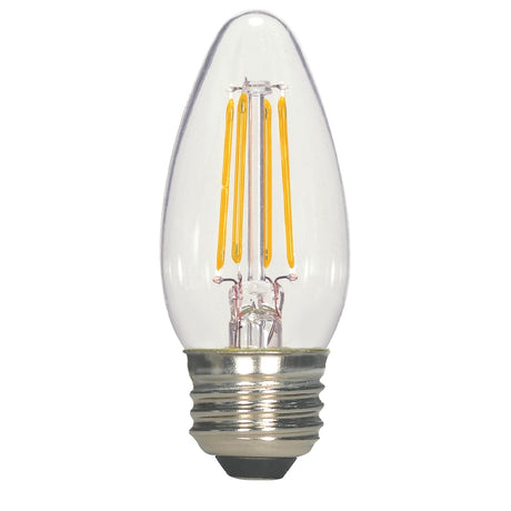 Satco B11 E26 (Medium) Filament LED Bulb Warm White 40 Watt Equivalence 2 pk