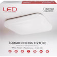 Feit LED 2.5 in. H X 12 in. W X 12 in. L Aluminum White LED Ceiling Light Fixture