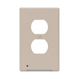 Westek LumiCover Almond 1 gang Plastic Duplex Nightlight Wall Plate 1 pk