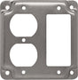 Raco Square Steel 2 gang Box Cover