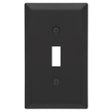 Amerelle Century Matte Black 1 gang Stamped Steel Toggle Wall Plate 1 pk