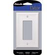 Amerelle Chelsea White 1 gang Stamped Steel Decorator Wall Plate 1 pk