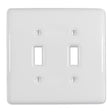 Amerelle Metro White 2 gang Ceramic Toggle Wall Plate 1 pk