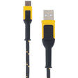 DeWalt USB to Type C Cable 6 ft. Black/Yellow