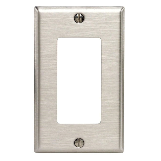 Leviton Antimicrobial Powder Coated Gray 1 gang Stainless Steel Decorator Wall Plate 1 pk