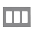Leviton Decora Light Gray 3 gang Polycarbonate Decorator Screwless Wall Plate 1 pk