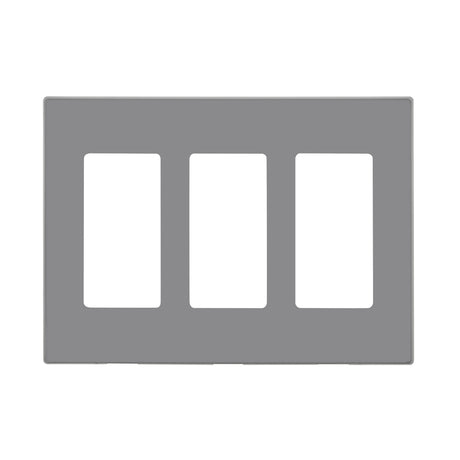Leviton Decora Light Gray 3 gang Polycarbonate Decorator Screwless Wall Plate 1 pk
