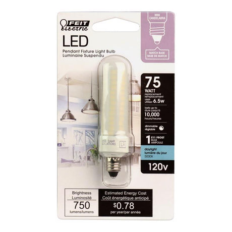 Feit LED Specialty T4 E11 LED Bulb Daylight 75 Watt Equivalence 1 pk