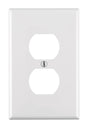 Leviton White 1 gang Nylon Duplex Wall Plate 1 pk