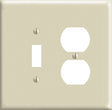 Leviton Ivory 2 gang Nylon Duplex/Toggle Wall Plate 1 pk
