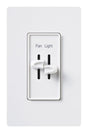 Lutron Skylark 1.5 amps Single Pole Slide Fan Control White 1 pk