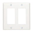Leviton Decora White 2 gang Thermoset Plastic Decorator Wall Plate 1 pk