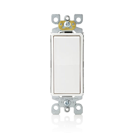 Leviton 15 amps 3-Way Antimicrobial Treated Rocker AC Quiet Switch White 1 pk