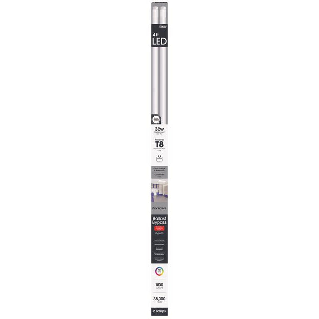 Feit LED Linears T8 Cool White 48 in. G13 Linear LED Bulb 32 Watt Equivalence 2 pk