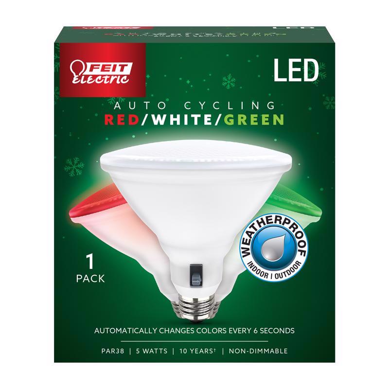 Feit PAR 38 E26 (Medium) LED Bulb Color Changing 6 Watt Equivalence 1 pk