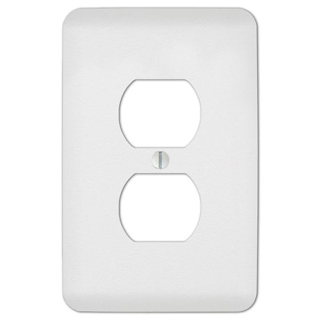 Amerelle Capri Paintable Textured White 1 gang Stamped Steel Duplex Wall Plate 1 pk