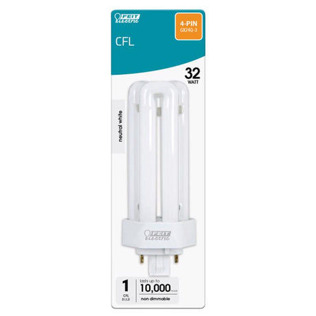 Feit 32 W PL 5.2 in. L CFL Bulb Neutral White Speciality 3500 K 1 pk