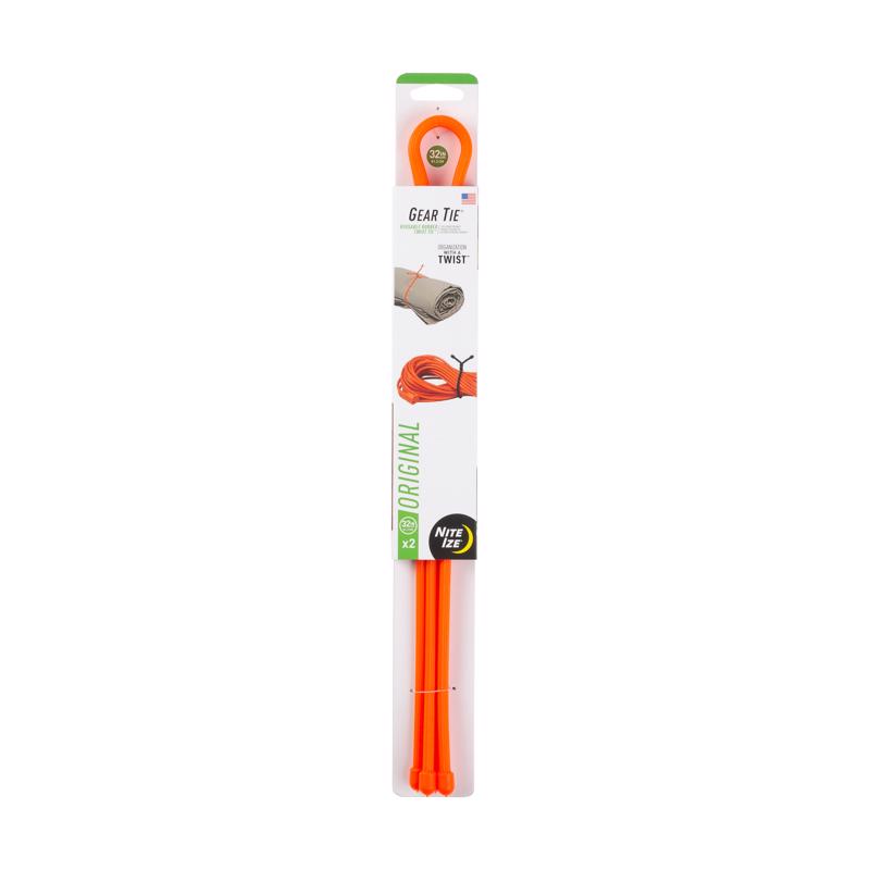 Nite Ize Gear Tie 32 in. L Orange Twist Ties 2 pk