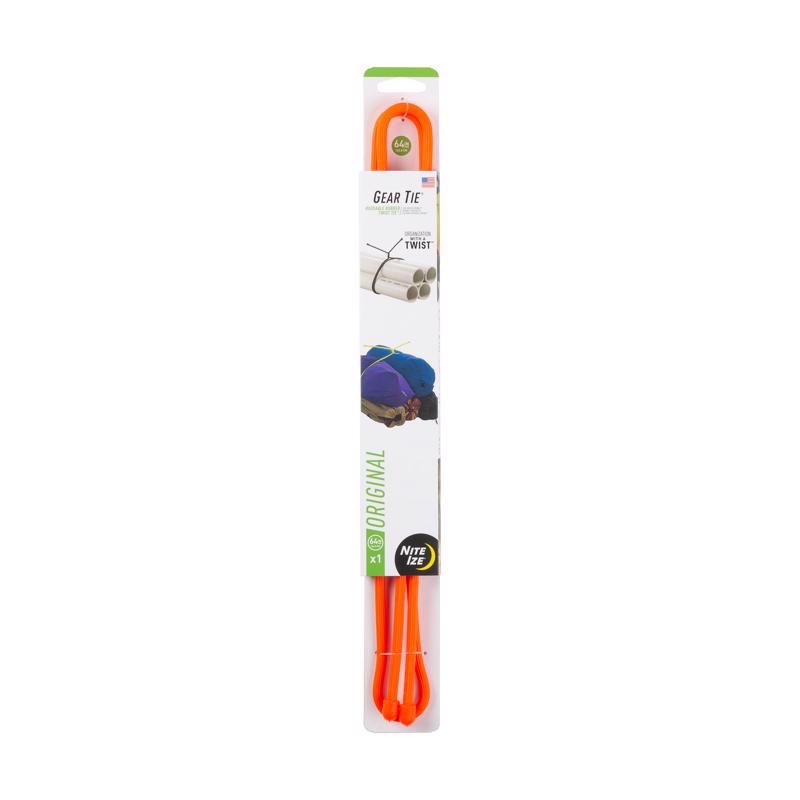 Nite Ize Gear Tie 64 in. L Orange Twist Ties 1 pk